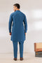 U-BLUE-BLENDED-KURTA TROUSER - (KSS24-036)