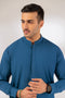 U-BLUE-BLENDED-KURTA TROUSER - (KSS24-036)