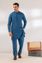 U-BLUE-BLENDED-KURTA TROUSER - (KSS24-036)