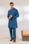 U-BLUE-BLENDED-KURTA TROUSER - (KSS24-036)