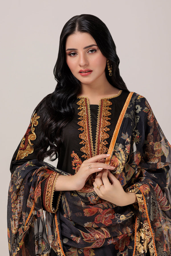 BLACK-DYED CAMBRIC-3 PIECE (HV3C233P04)