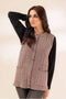 BEIGE-ROUND NECK SANDO-SWEATER (23W-102-65)