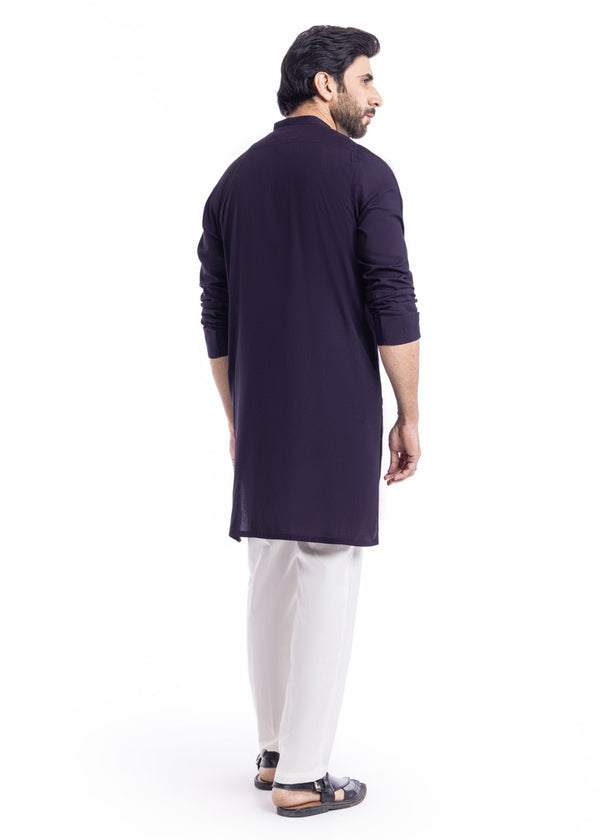 D-Purple-Blended-Kurta - (MP1PBW25BM11D1)