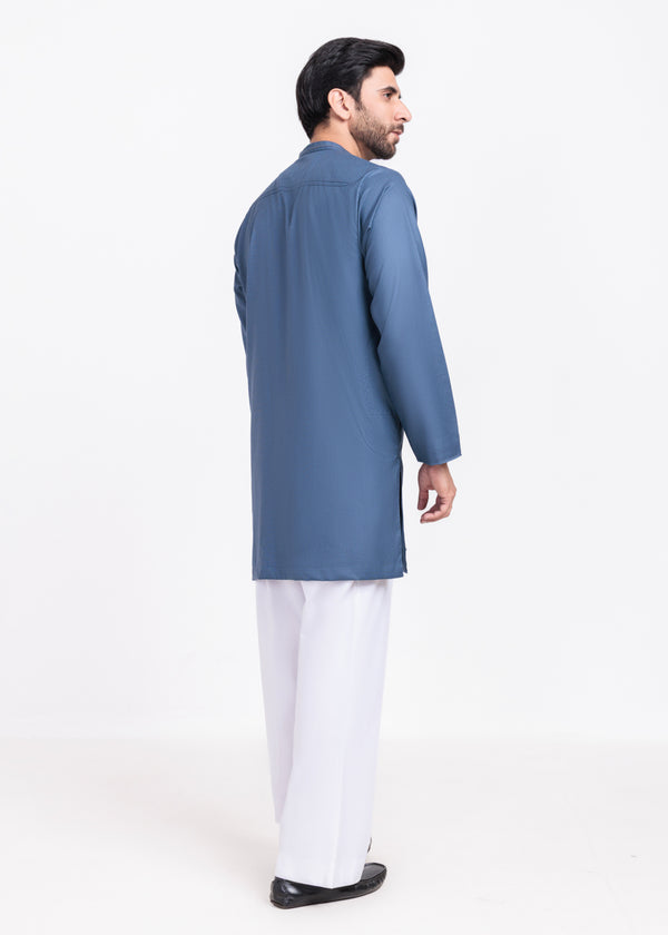 Blue-Blended-Kurta - (MP1PBW25BM10N1)