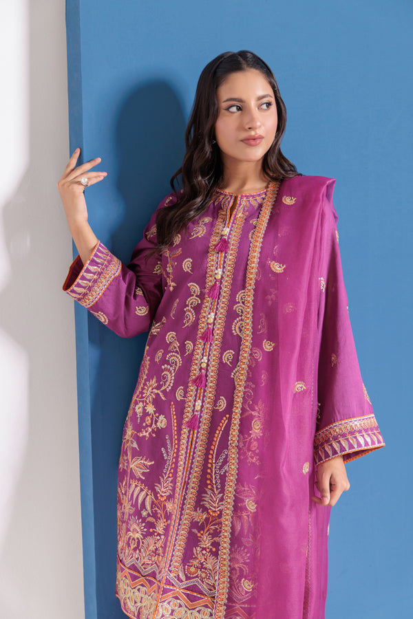 Purple-Cotton Net-3 Piece (WPS25FE3047)