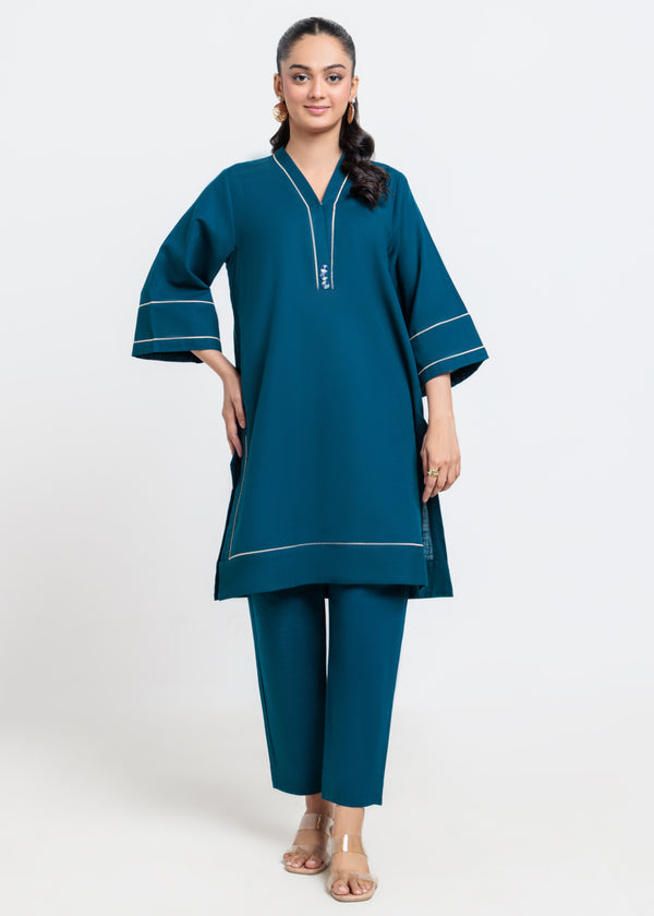 Teal-Khaddar-2 Piece (SWT212P96P)