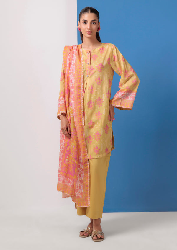 Mustard-Cambric-3 Piece (WPS25P3056)