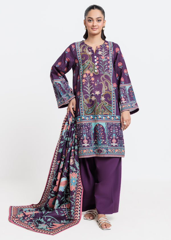 Indigo-Khaddar-3 Piece (WP3PPBW25B10N3)