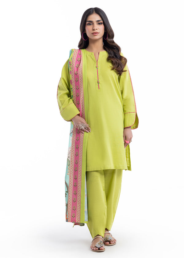 Lime-Khaddar-3 Piece (WP3PSBW25HR10N11)