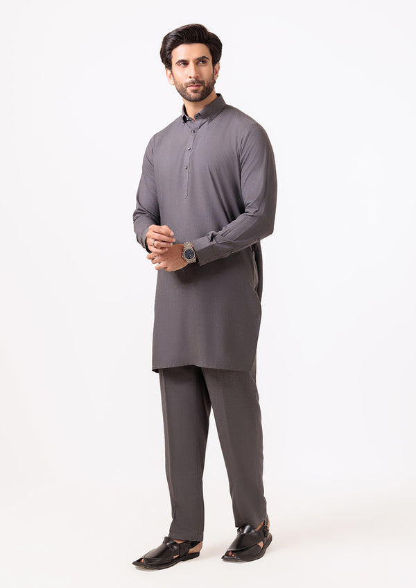 Charcoal-Blended-Kurta Trouser - (M25KPS2037)