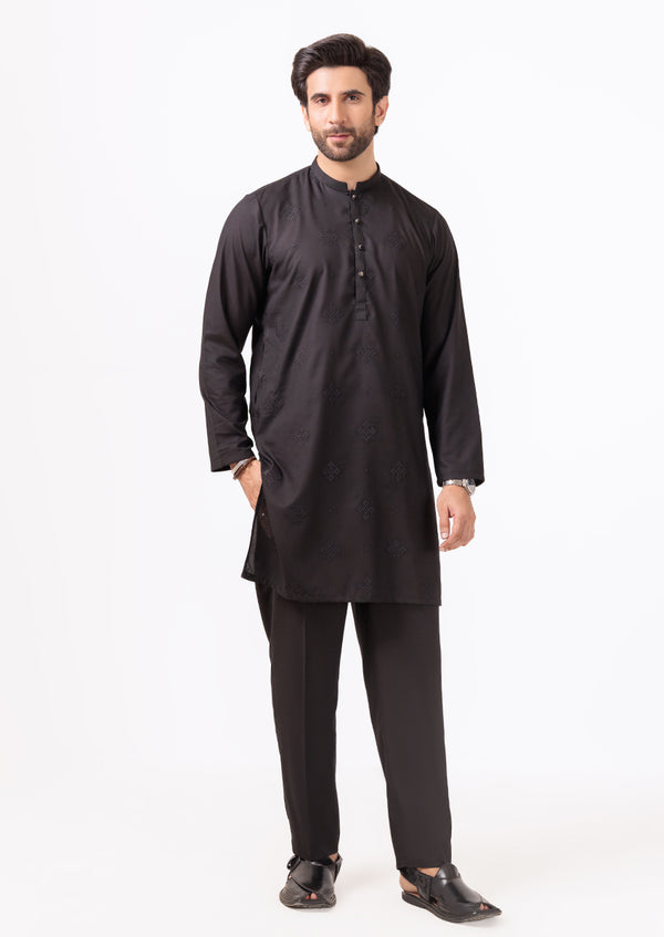 Black-Blended-Kurta Trouser - (M25KPS2002)