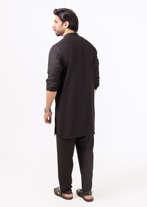 Black-Blended-Kurta Trouser - (M25KPS2002)