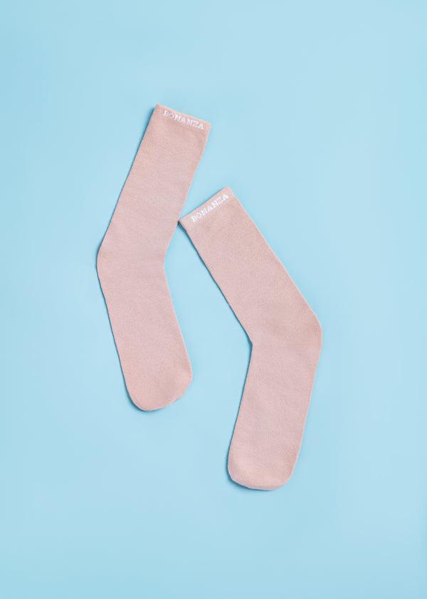 Dull Pink Mid Calf Socks (MCMD3)