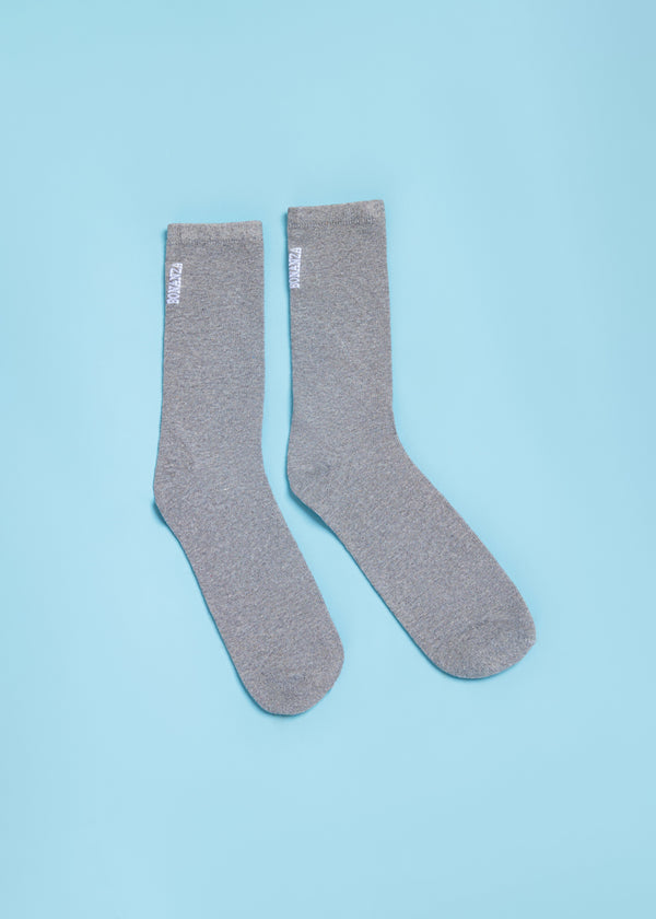 Khaki Grey Mid Calf Socks (MDMK2)