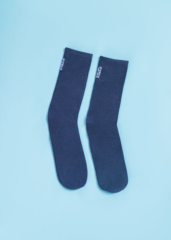 Navy Blue Mid Calf Socks (MDMN1)