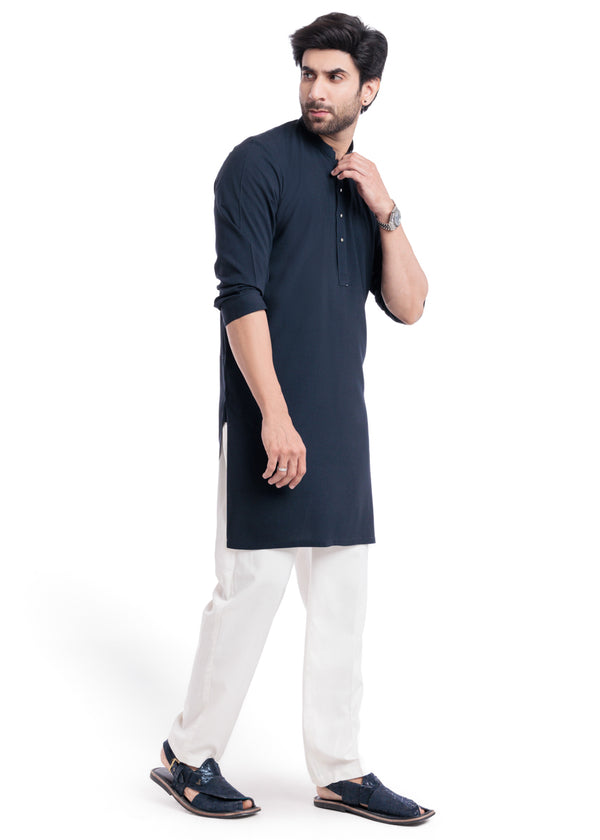 D-Blue-Blended-Kurta - (MP1PBW25BM11D2)