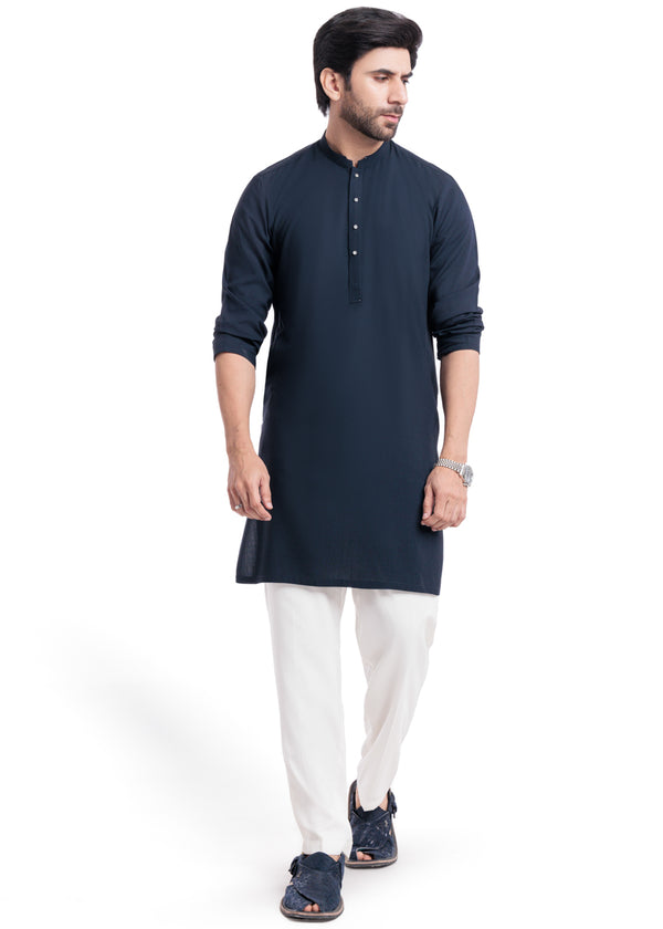 D-Blue-Blended-Kurta - (MP1PBW25BM11D2)