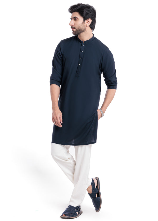 D-Blue-Blended-Kurta - (MP1PBW25BM11D2)