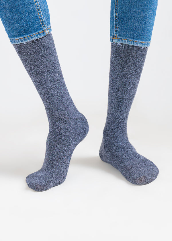 Grey & White Mid Calf Socks (MCMB1)