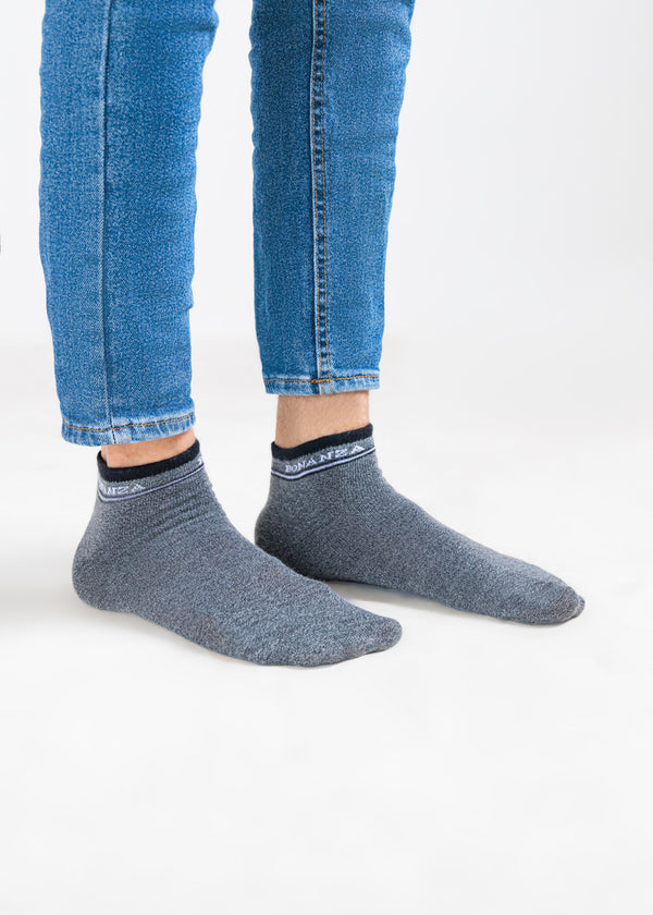 Grey & White Low Cut Socks (MCLB2)