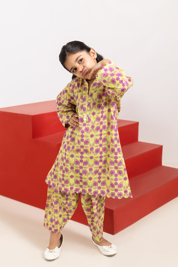 L-Green-Cambric-2 Piece (GPS25P2044)