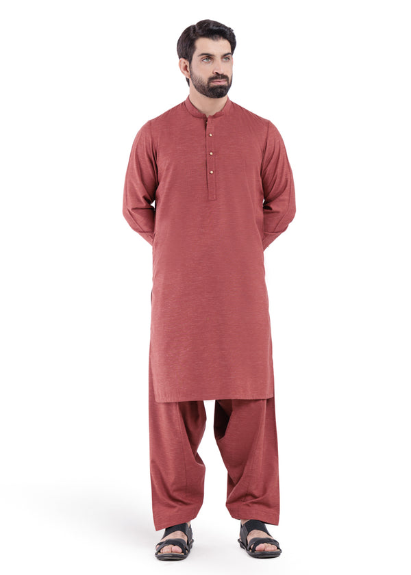 Rust-Blended-Shalwar Suit - (MP2PBBW25BM11D9)
