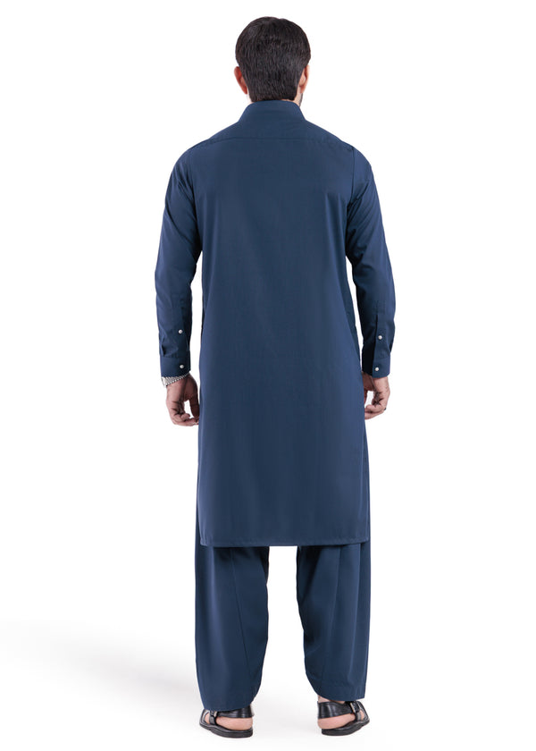 Navy-Blended-Shalwar Suit - (MP2PSBW25ADN9)