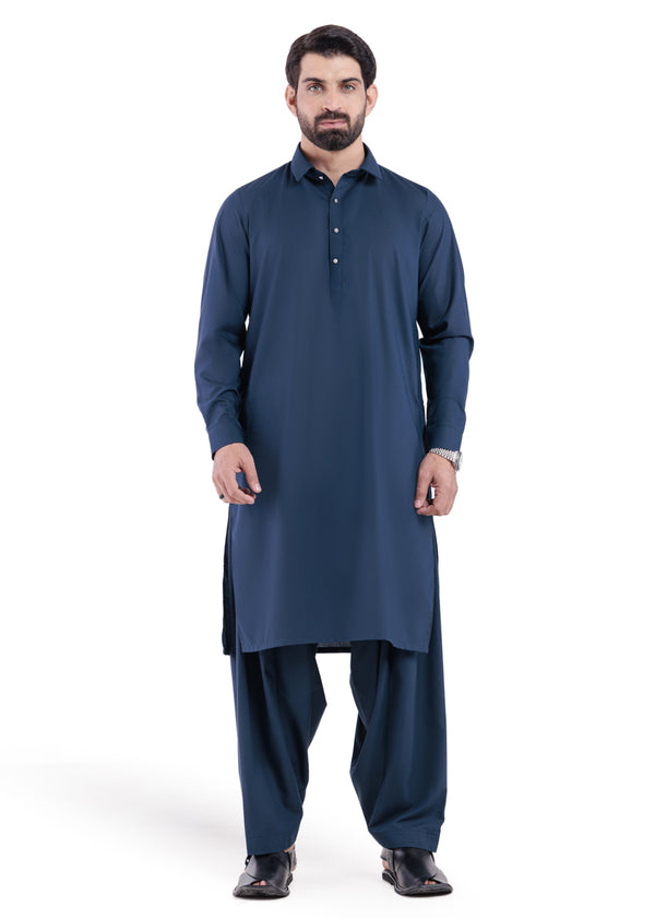 Navy-Blended-Shalwar Suit - (MP2PSBW25ADN9)