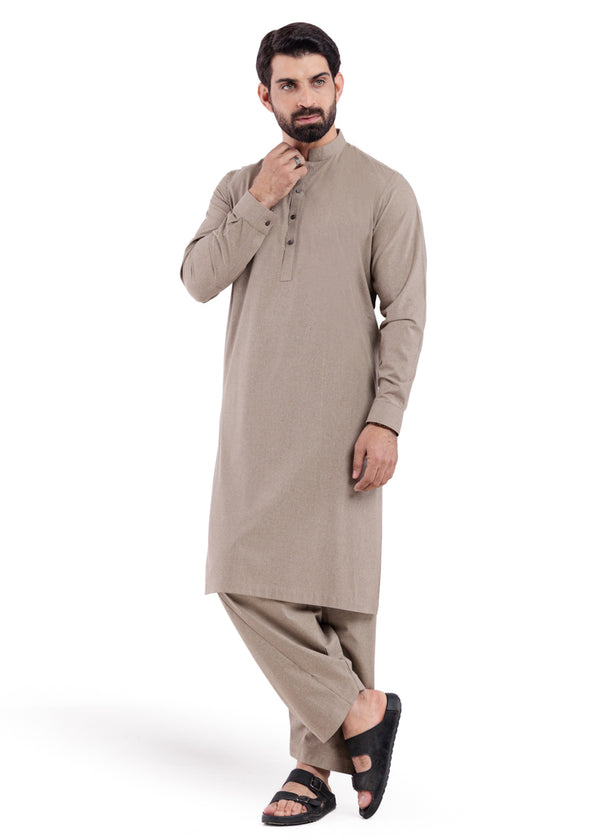 Brown-Blended-Shalwar Suit - (MP2PBBW25BM9O10)
