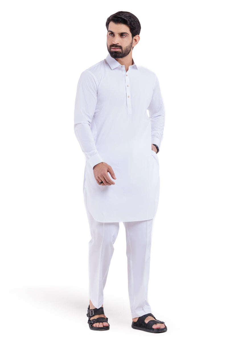 Bonanza Satrangi White-Cotton-Kurta-Trouser - (MP2PSBW25ADD13), view 1
