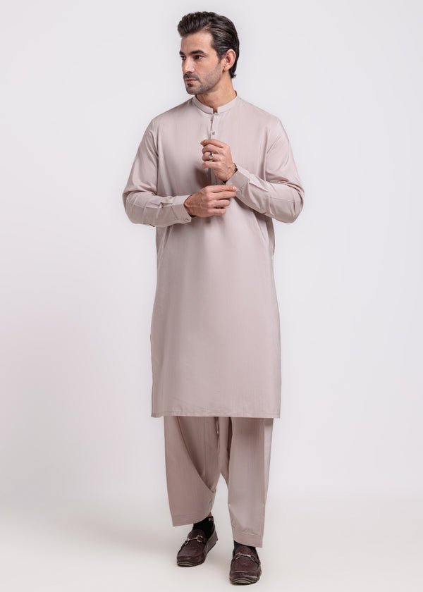 Beige-Cotton-Kurta Shalwar - (M25KSS1002)