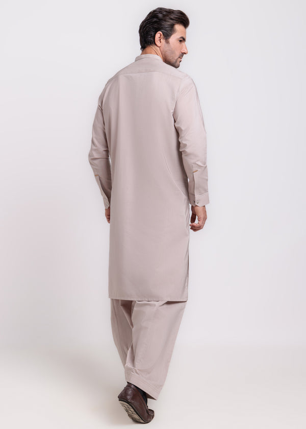 Beige-Cotton-Kurta Shalwar - (M25KSS1002)
