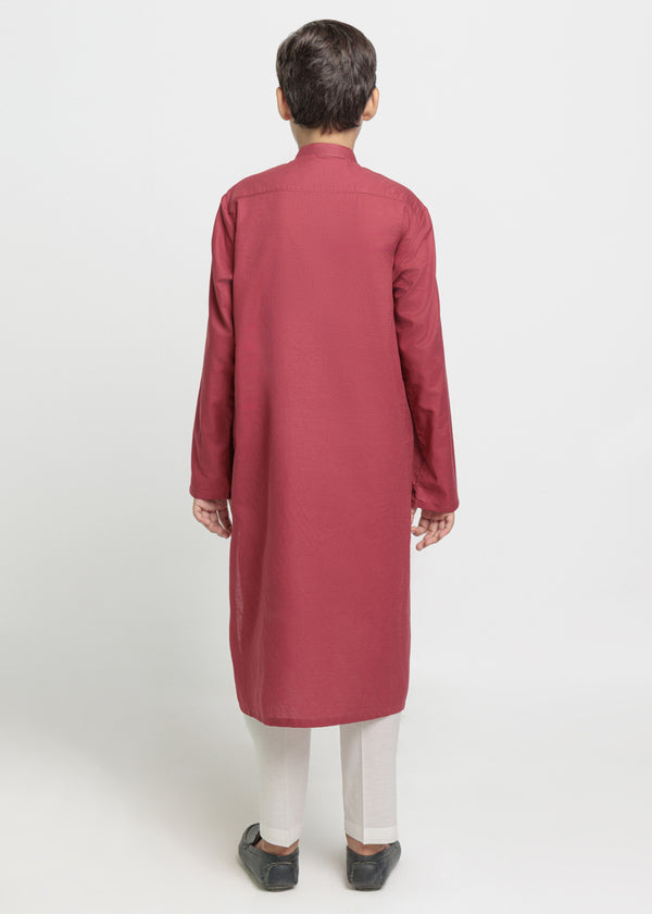 Maroon-Dobby-Kurta - (BPS25KU1015)