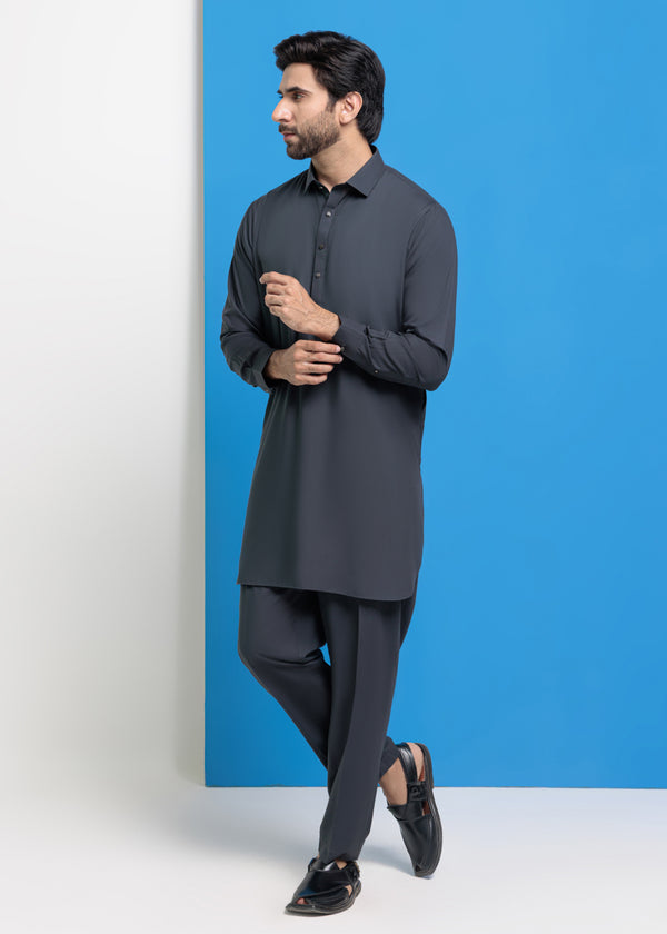 Grey-Blended-Kurta Trouser - (MPS25KPS2043)