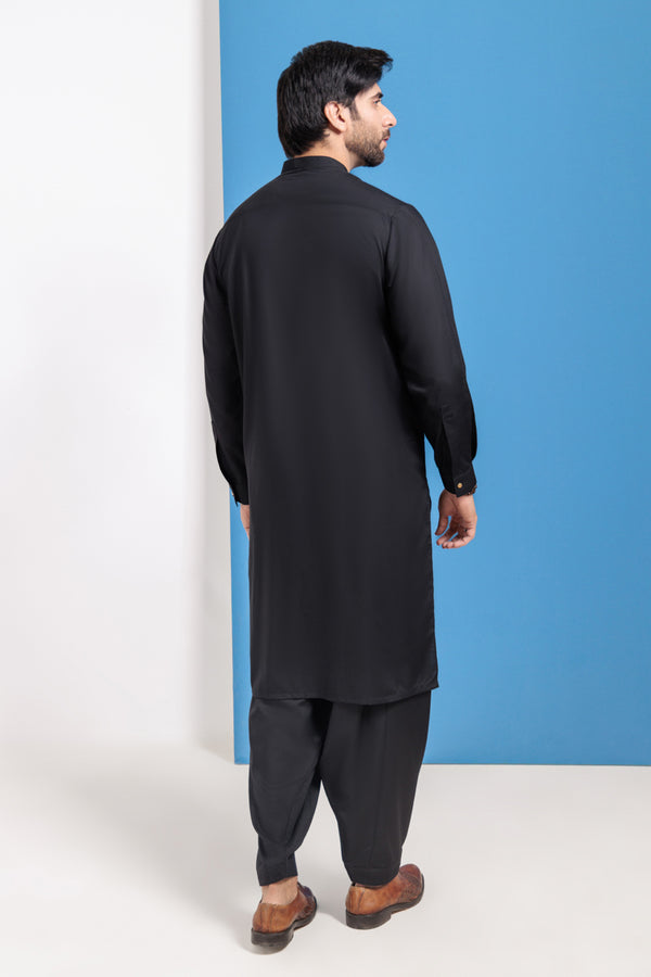Black-Blended-Shalwar Suit - (MPS25SSE2053)