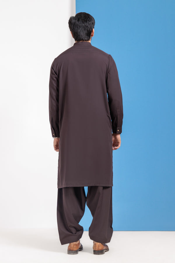 D-Brown-Blended-Shalwar Suit - (MPS25SSE2050)