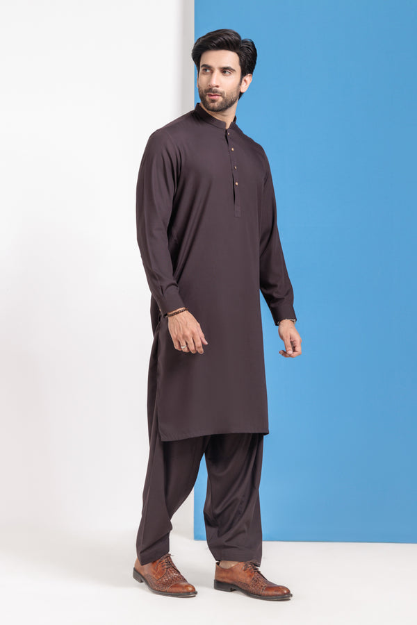 D-Brown-Blended-Shalwar Suit - (MPS25SSE2050)