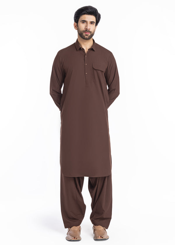 Brown-Blended-Shalwar Suit - (MP2PSBW25BM9O5)