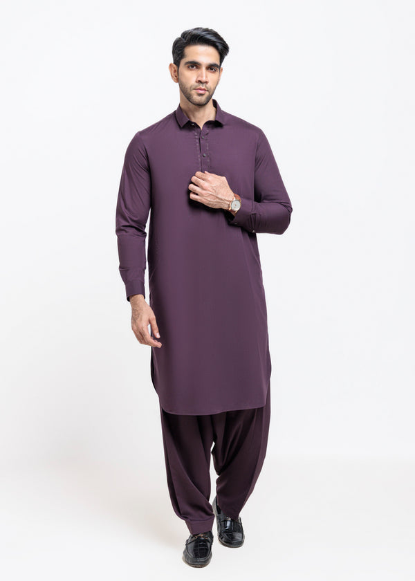Violet-Blended-Shalwar Suit - (MPS25SSE2048)