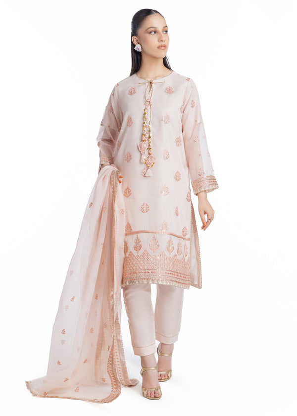 Ivory-Textured Net-3 Piece-(WPS25FE3011)