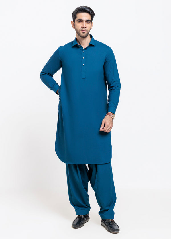 Blue-Blended-Shalwar Suit - (MP2PSBW25BM9O2)
