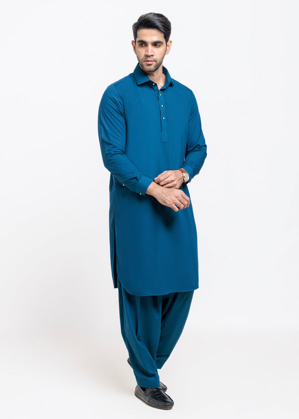 Blue-Blended-Shalwar Suit - (MP2PSBW25BM9O2)
