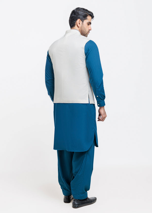 Cream-Blended-Waist Coat - (MPS25WCS1011)