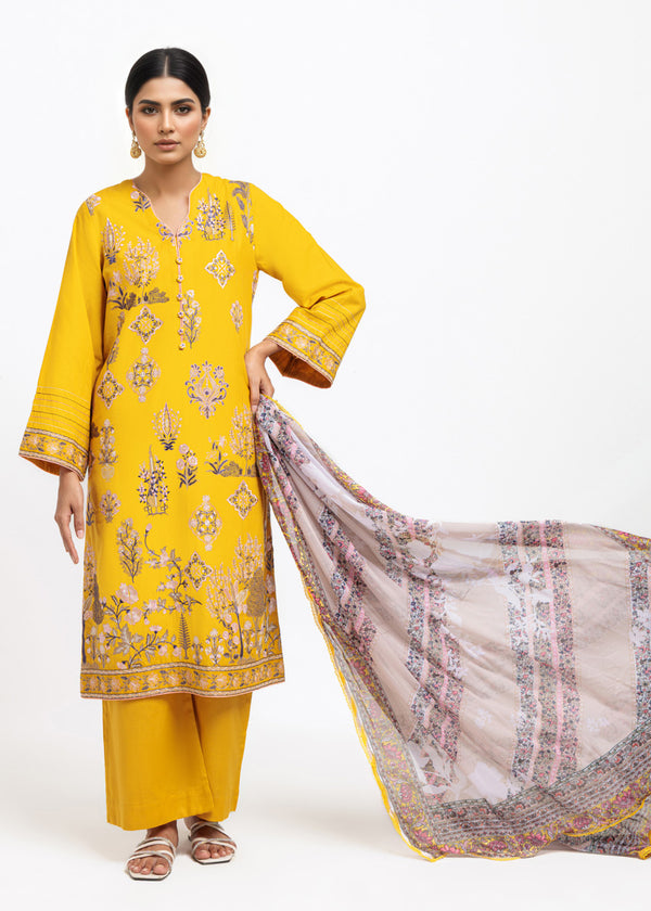 Mustard-Cambric-3 Piece (WPS25SE3110)