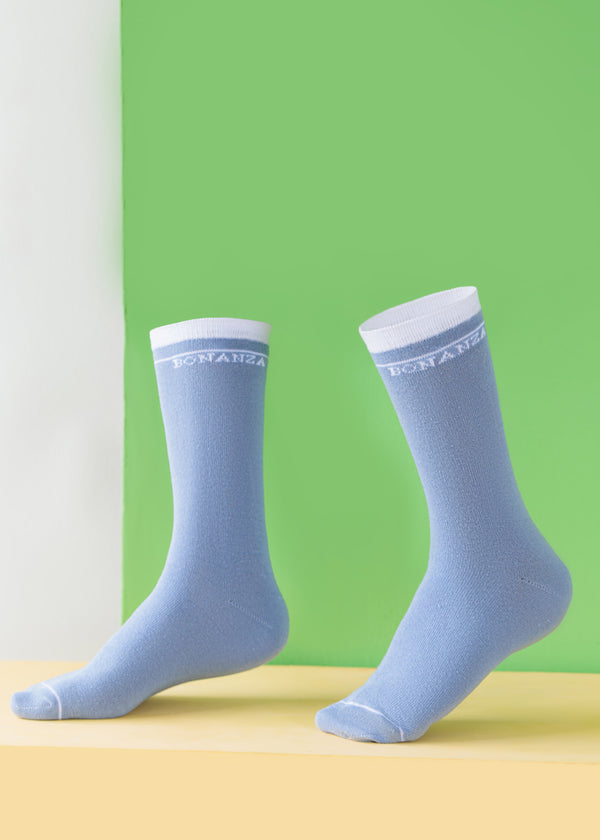 Blue Mid Calf Socks (WCMB3)