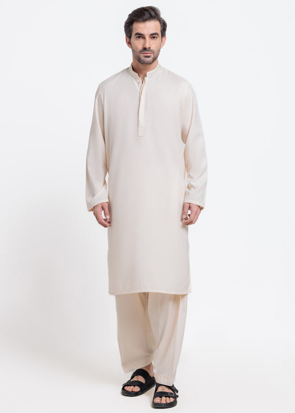 Cream-Blended-Kurta Shalwar - (MPS25KSE2065)