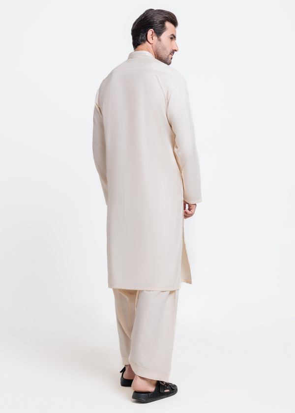 Cream-Blended-Kurta Shalwar - (MPS25KSE2065)