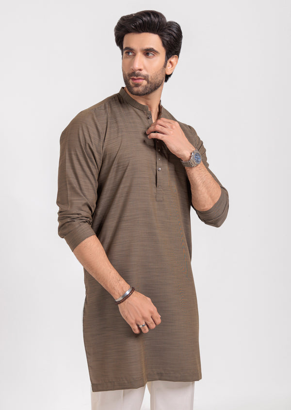 Olive-Blended-Kurta - (M25KUS1008)
