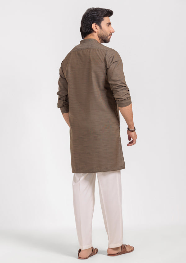 Olive-Blended-Kurta - (M25KUS1008)