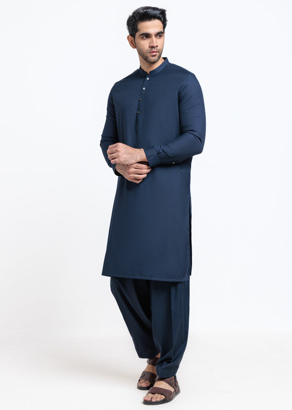 Navy-Blended-Shalwar Suit - (MPS25SSS2060)